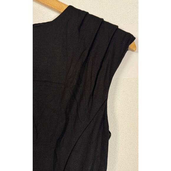 TED BAKER Judia Peplum Ruffle Bodycon Sheath Mini Dress Cocktail Black Size 1 SM - Picture 5 of 10